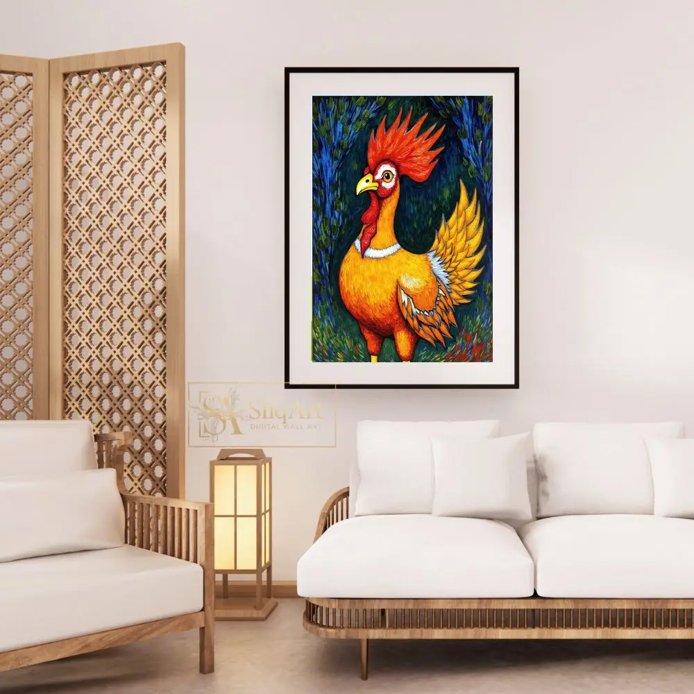 BRD-rooster-artwork-vivid-yellow-orange-346-03 BRD rooster artwork vivid yellow orange 346