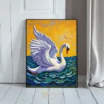 BRD swan in ocean 374