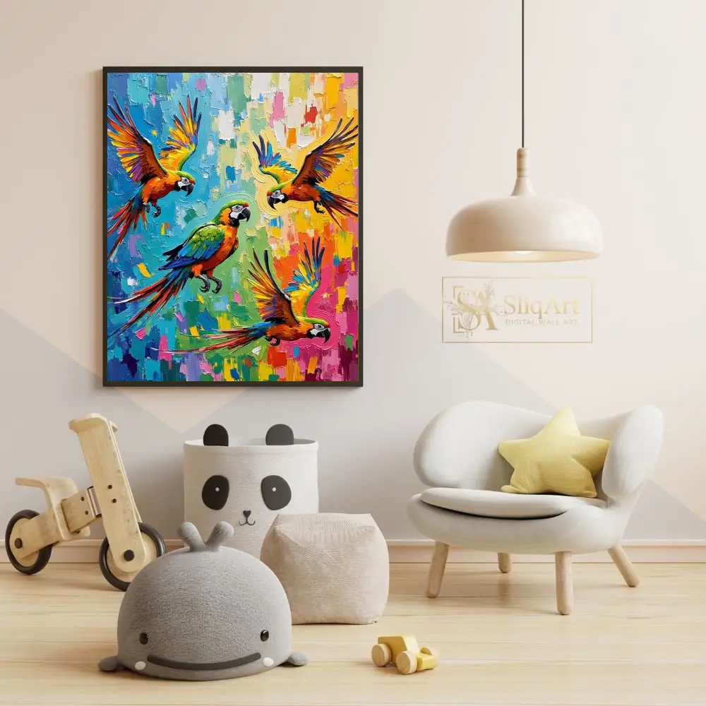 BRD-three-colorful-parrots-in-flight-376-05 BRD three colorful parrots in flight 376