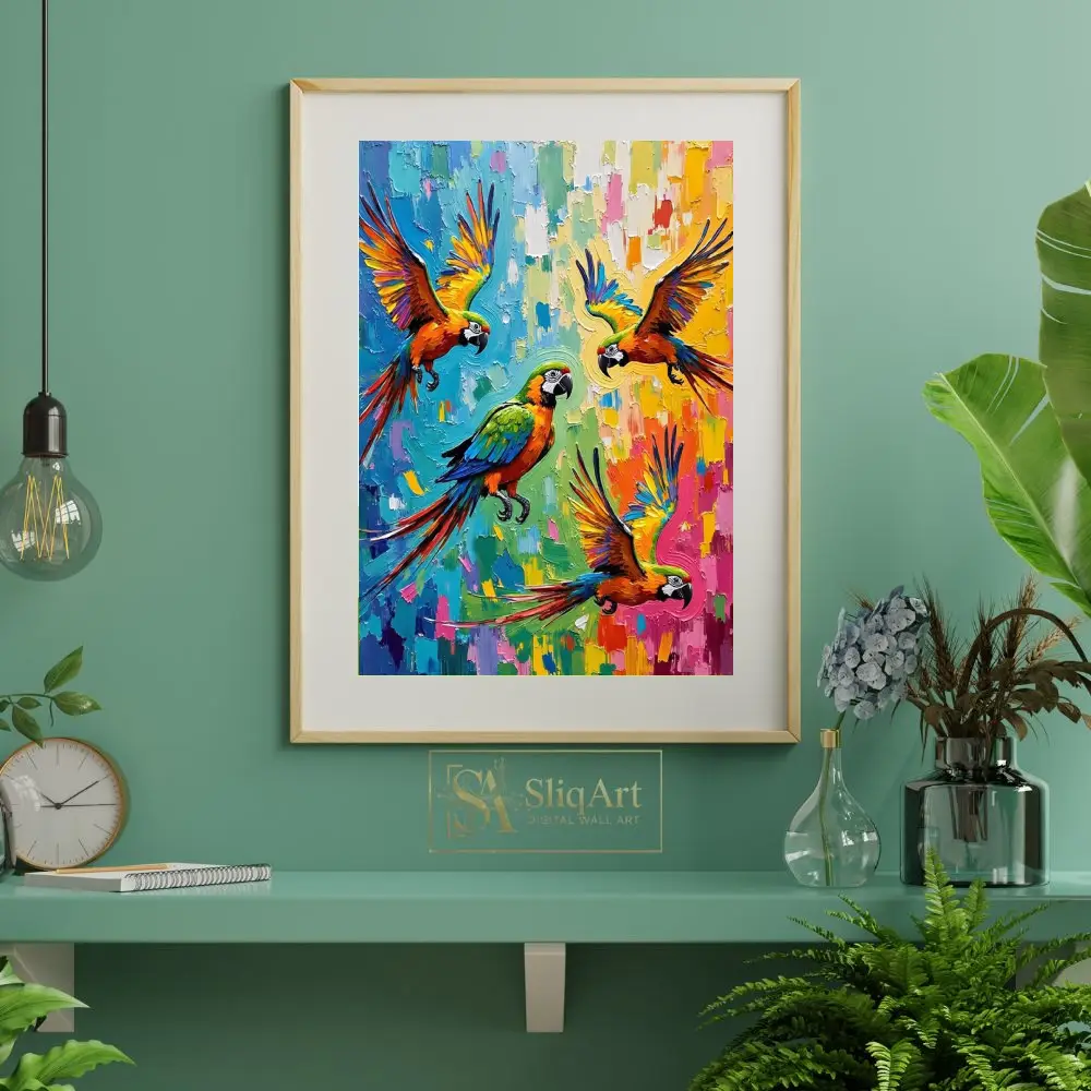 BRD-three-colorful-parrots-in-flight-376-06 BRD three colorful parrots in flight 376