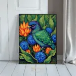 BRD vibrant amidst flowers 381