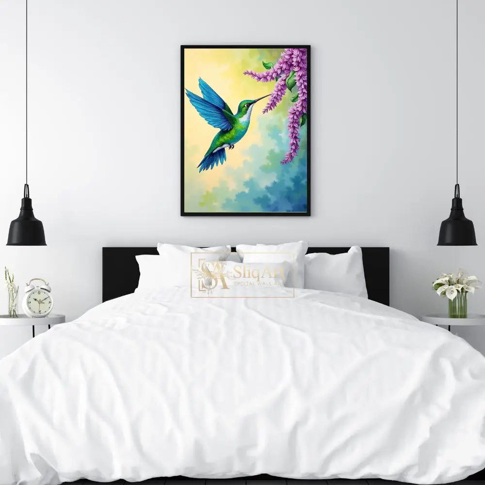 BRD-vivid-parrot-amidst-pink-flowers-393-02 BRD vivid parrot amidst pink flowers 393