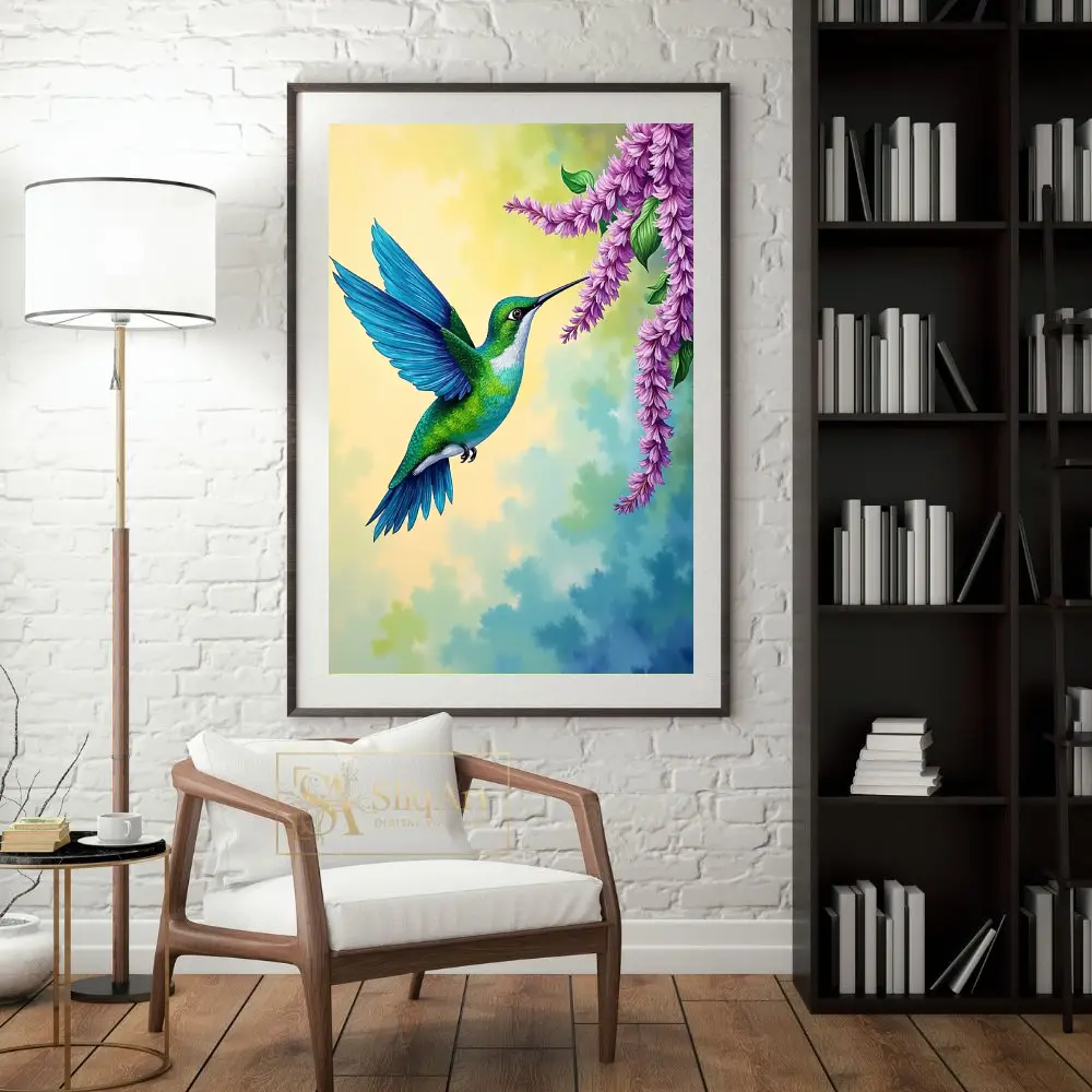 BRD-vivid-parrot-amidst-pink-flowers-393-04 BRD vivid parrot amidst pink flowers 393