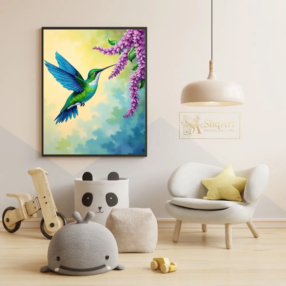 BRD-vivid-parrot-amidst-pink-flowers-393-05 BRD vivid parrot amidst pink flowers 393