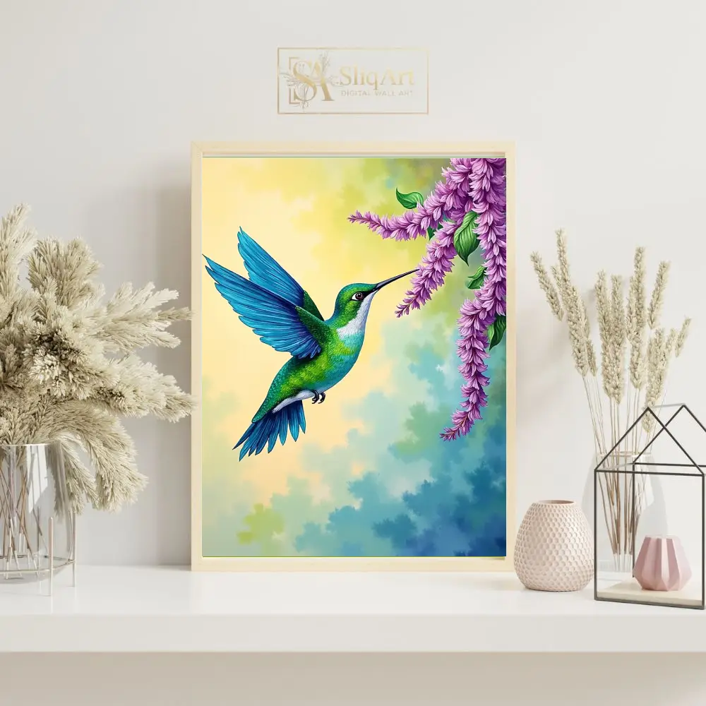 BRD-vivid-parrot-amidst-pink-flowers-393-07 BRD vivid parrot amidst pink flowers 393