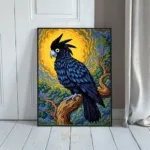 BRD vivid parrot perched on branch 394