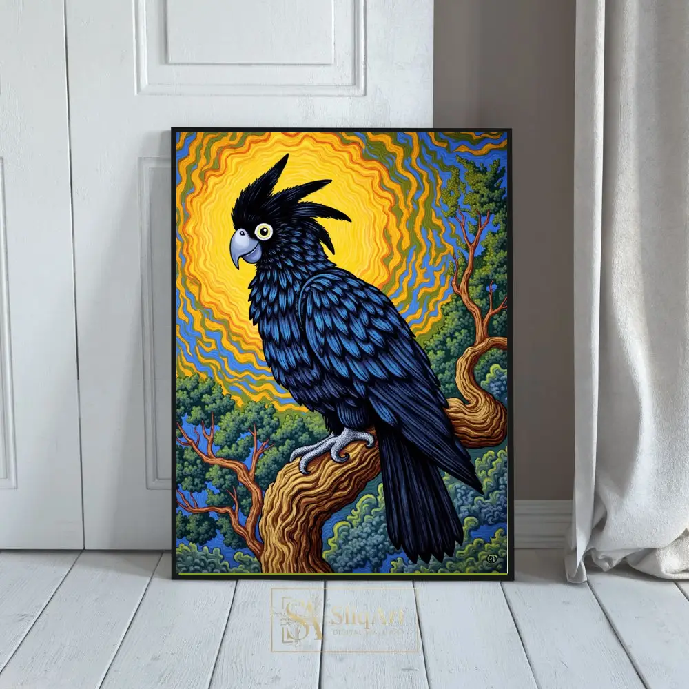 BRD-vivid-parrot-perched-on-branch-394-01 BRD vivid parrot perched on branch 394