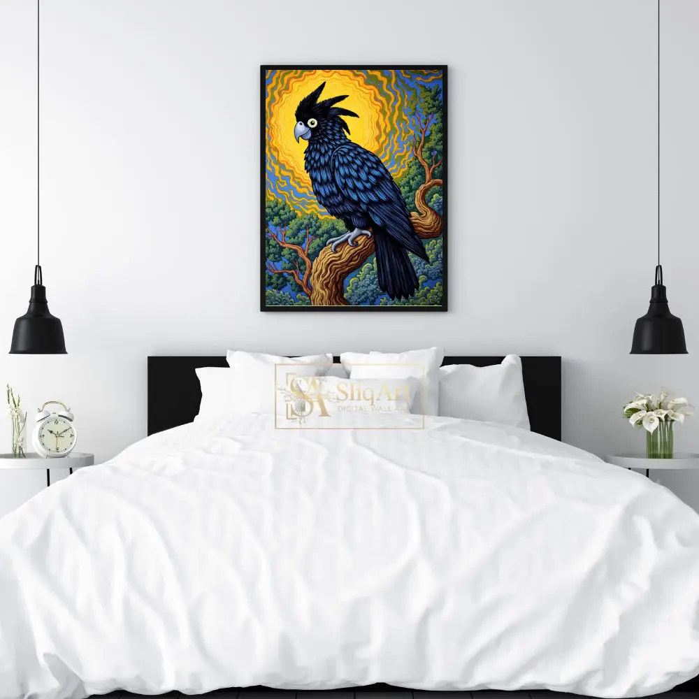 BRD-vivid-parrot-perched-on-branch-394-02 BRD vivid parrot perched on branch 394