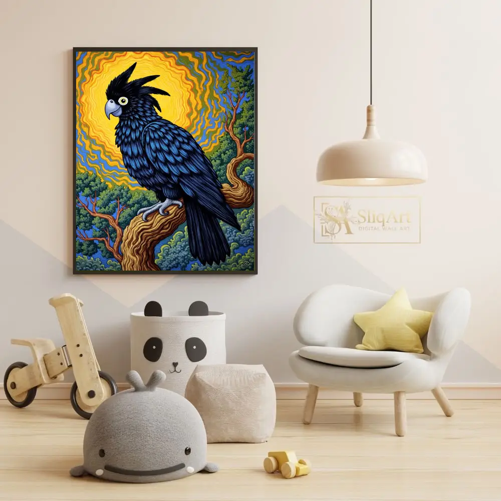 BRD-vivid-parrot-perched-on-branch-394-05 BRD vivid parrot perched on branch 394