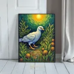 BRD white dove on branch 398