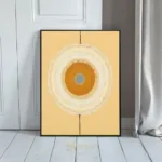 FLO abstract art yellow center 000