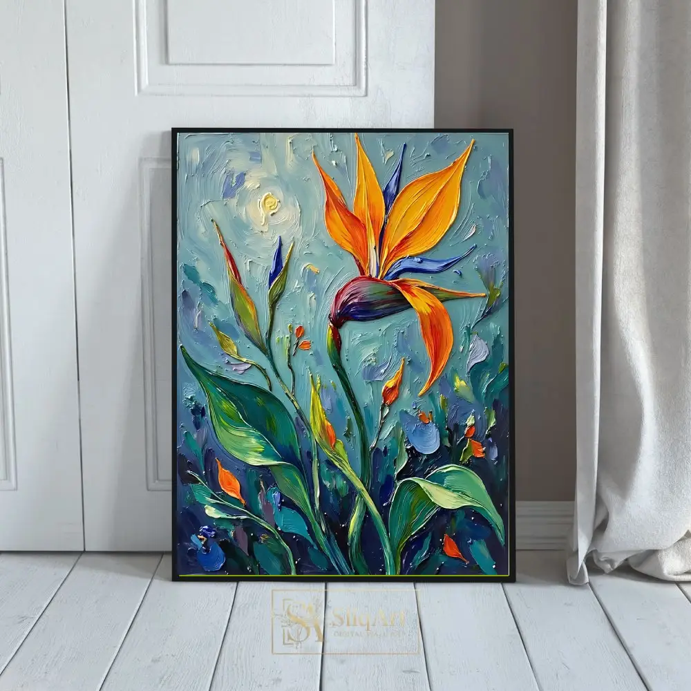 Cute Rabbit in Blue Flowers - Whimsical Nature Canvas Art