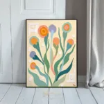 FLO colorful vase flowers art 069