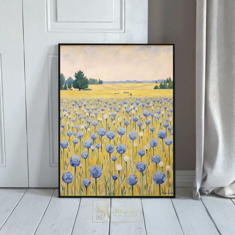 Van Gogh Style Sphynx Cat in Iris Field Canvas Wall Art