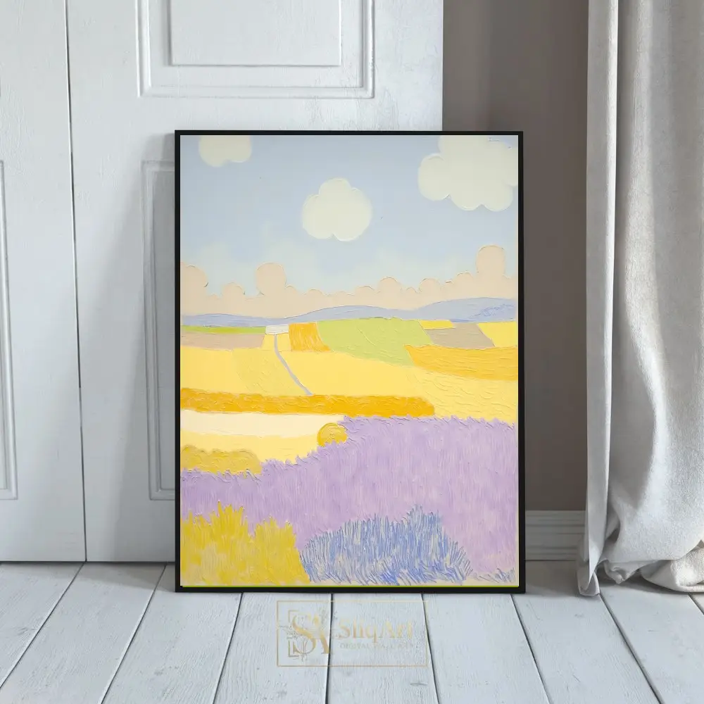 Impressionist Deer in Wildflower Field Canvas Wall Art