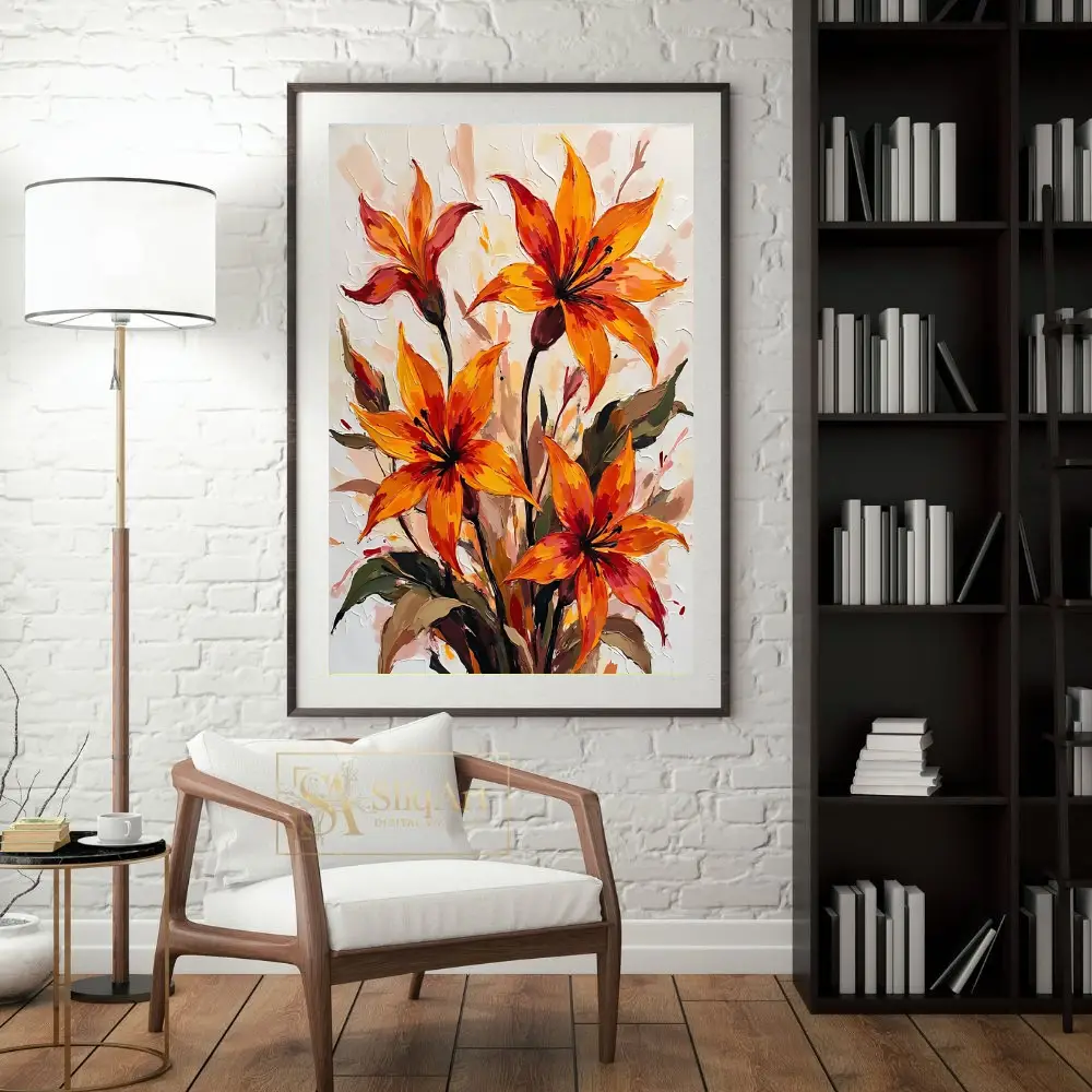 FLO-orange-lilies-on-canvas-166-04 FLO orange lilies on canvas 166
