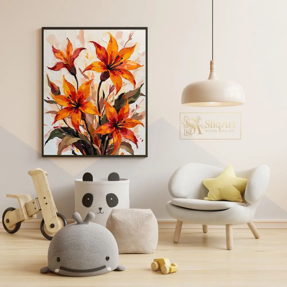 FLO-orange-lilies-on-canvas-166-05 FLO orange lilies on canvas 166
