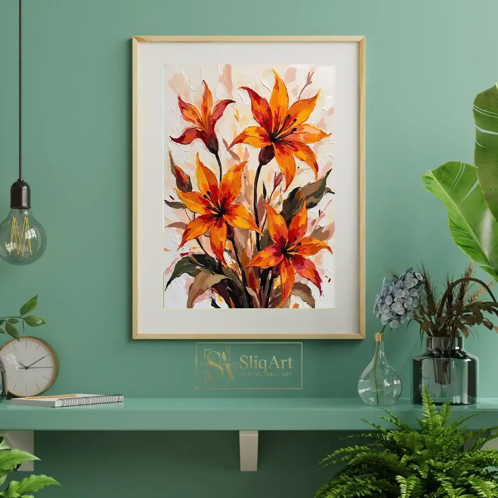 FLO-orange-lilies-on-canvas-166-06 FLO orange lilies on canvas 166