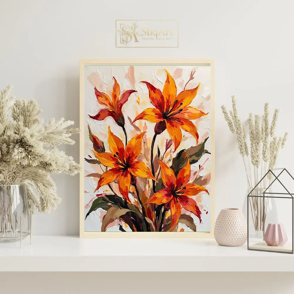 FLO-orange-lilies-on-canvas-166-07 FLO orange lilies on canvas 166