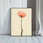 FLO pink flower in red vase 173