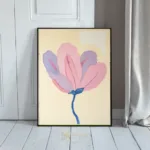 FLO pink flower with blue stem 177