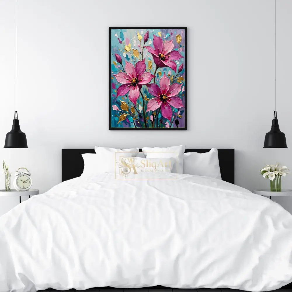 FLO-pink-flowers-on-canvas-175-02 FLO pink flowers on canvas 175