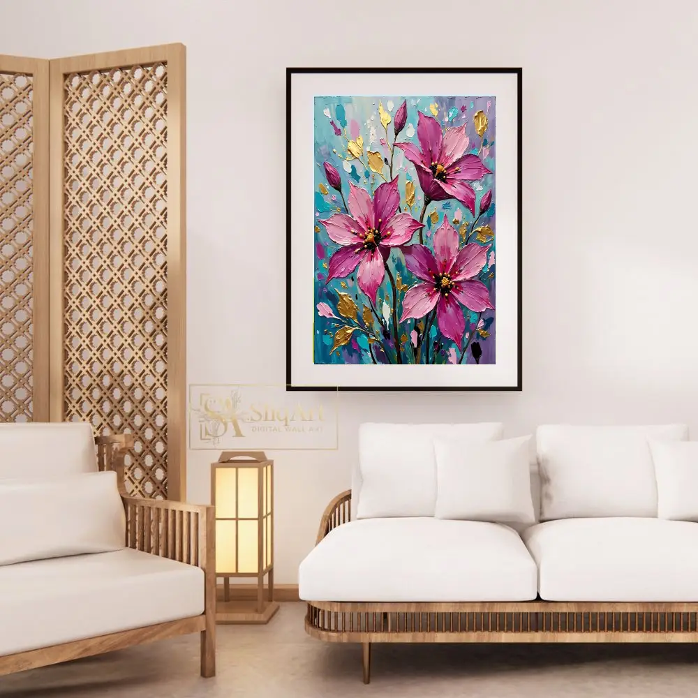 FLO-pink-flowers-on-canvas-175-03 FLO pink flowers on canvas 175