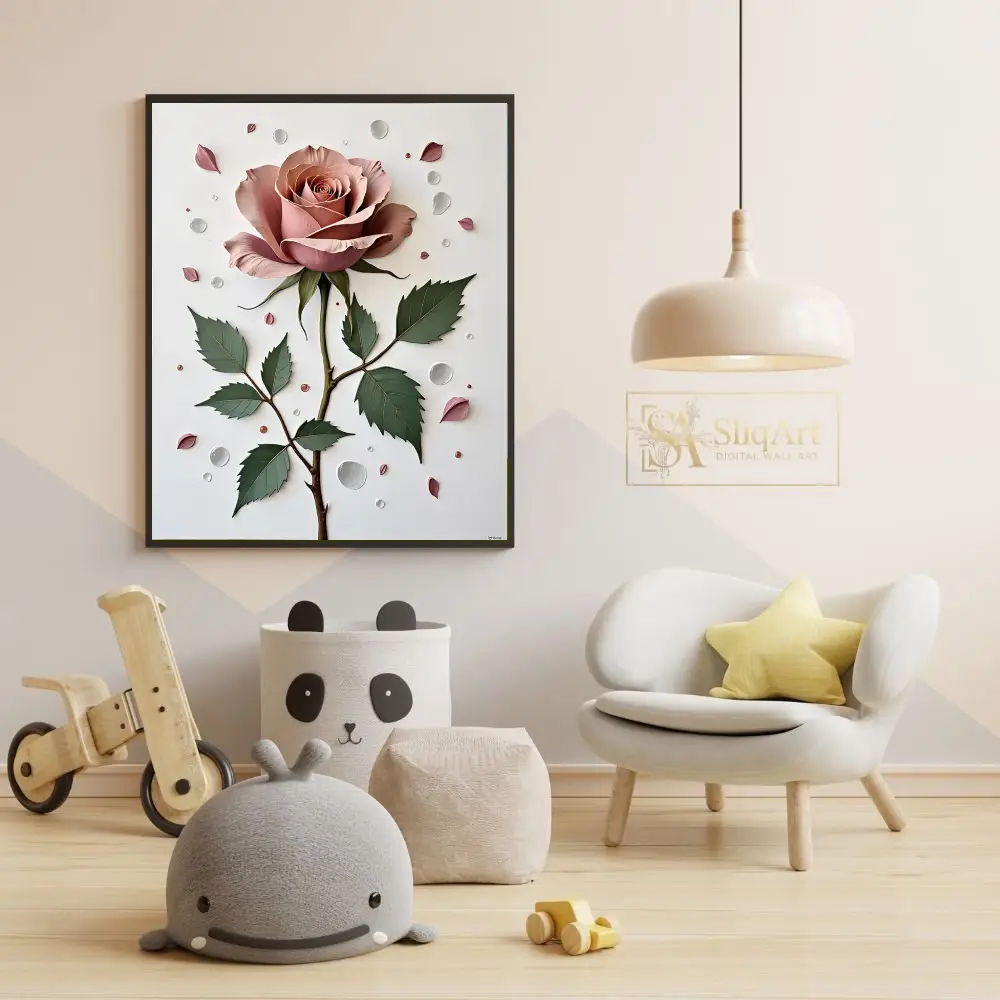 FLO-pink-rose-and-leaves-181-05 FLO pink rose and leaves 181