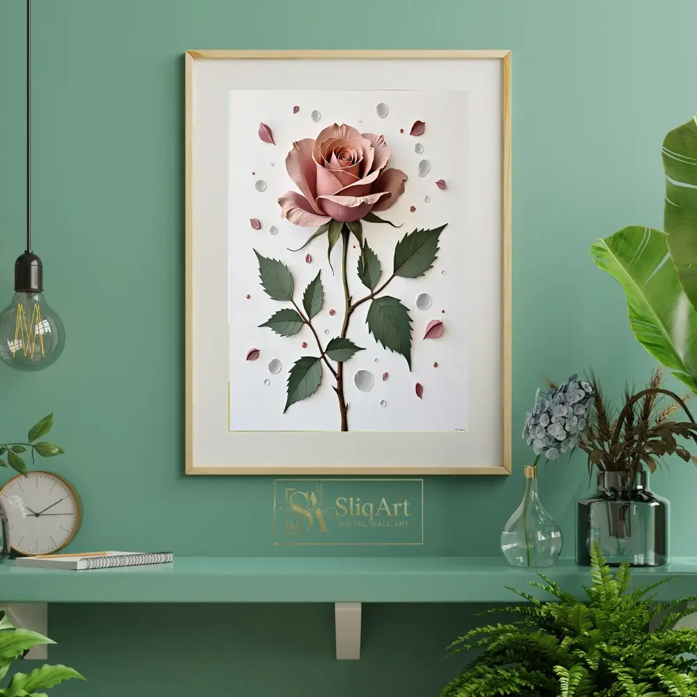 FLO-pink-rose-and-leaves-181-06 FLO pink rose and leaves 181