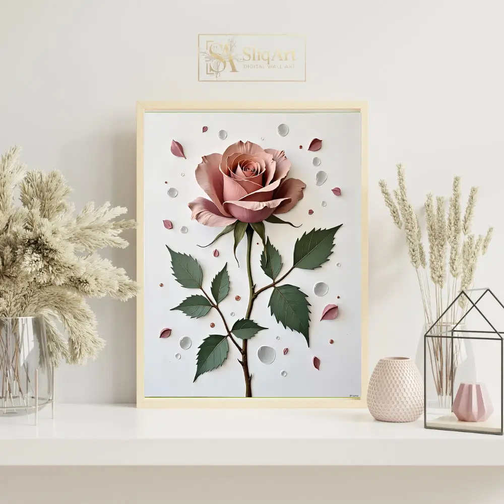 FLO-pink-rose-and-leaves-181-07 FLO pink rose and leaves 181