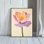 FLO pink tulip flower art 183