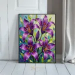 FLO purple lilies painting 209
