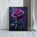FLO purple rose in rain 212