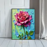 FLO rose with drops of water 230