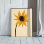 FLO sunflower artwork with beige border 238