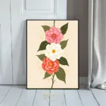 FLO three flower bouquet illustration 281