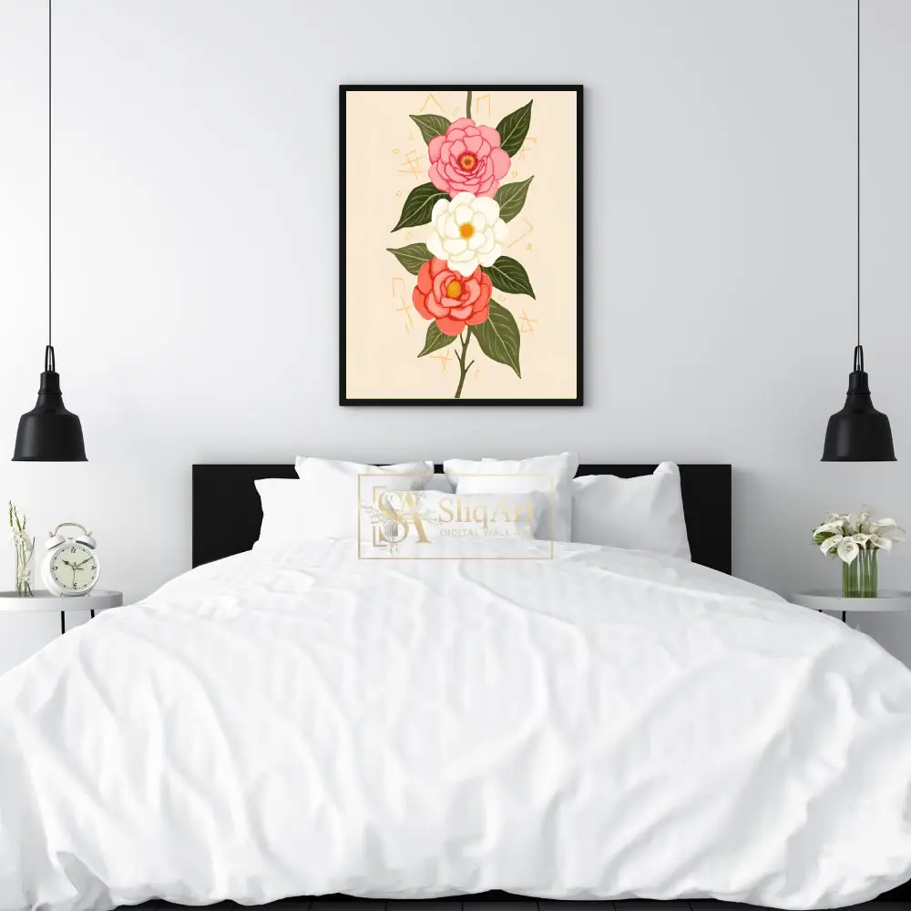 FLO-three-flower-bouquet-illustration-281-02 FLO three flower bouquet illustration 281