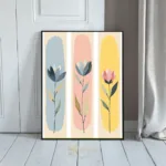 FLO three flowers in vases 283