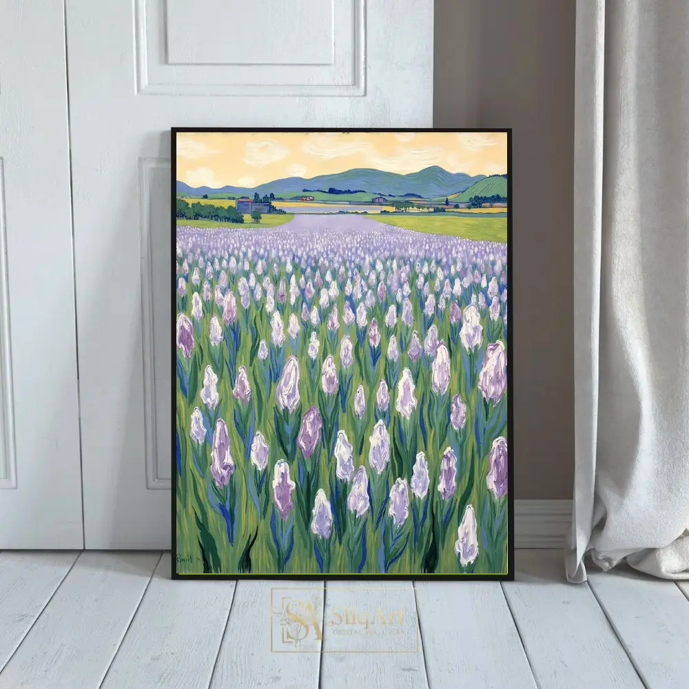 Lavender Fields Impressionist Landscape Wall Art
