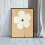 FLO white flower on canvas 310