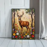 LAN deer in flower field 037