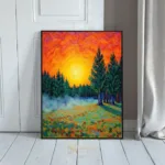 LAN enchanted sunset in forest 043