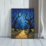 LAN forest at night under the stars 059