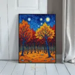 LAN forest night sky poster 072