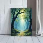 LAN forest path illustration 081