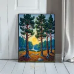 LAN forested sunset 065