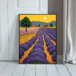 LAN lavender fields near sunflower field and village 125