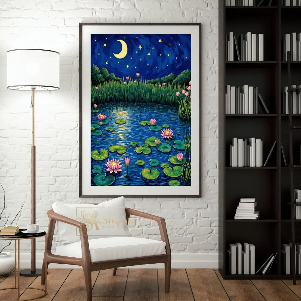 LAN-lily-pad-pond-night-132-04 LAN lily pad pond night 132