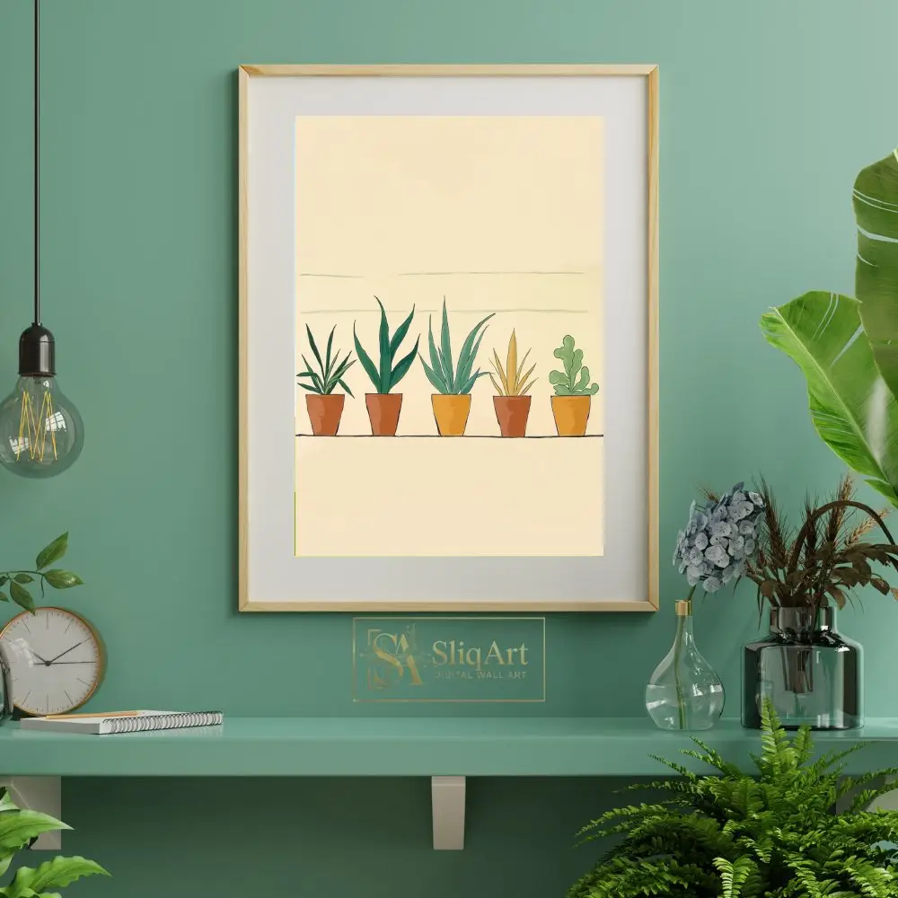 LAN-line-of-four-potted-plants-135-06 LAN line of four potted plants 135