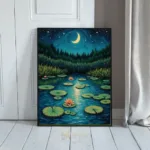 LAN moonlit lilypad nightscape 144